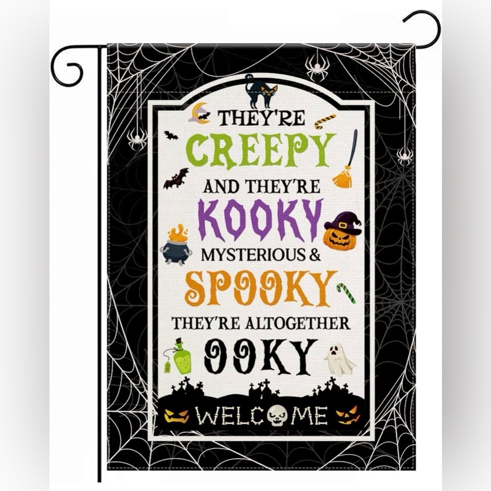Halloween Welcome Flag